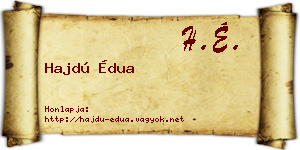 Hajdú Édua névjegykártya